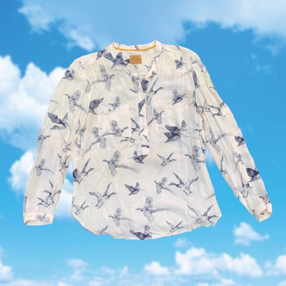 Joules Clothing Tops - Joules Clothing Bird Print Blouse